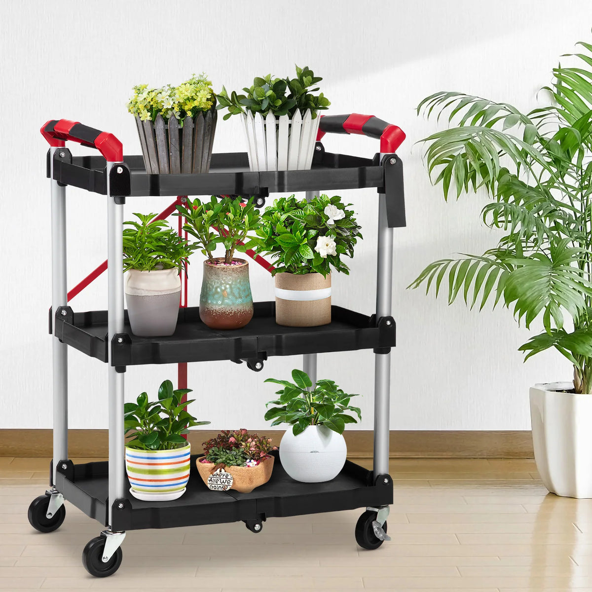 3 Tier Rolling Cart, 167Lbs