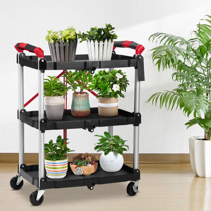 3 Tier Rolling Cart, 167Lbs