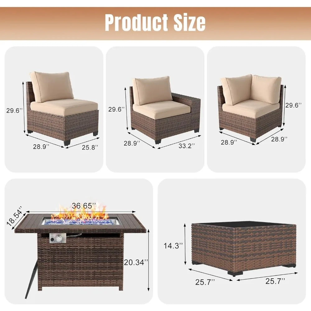 7 Pieces Patio Furniture Set