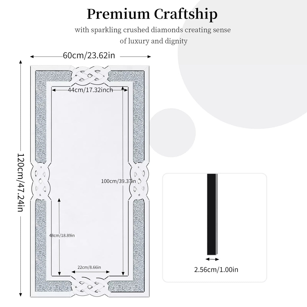 Crushed Diamond Wall Mirror