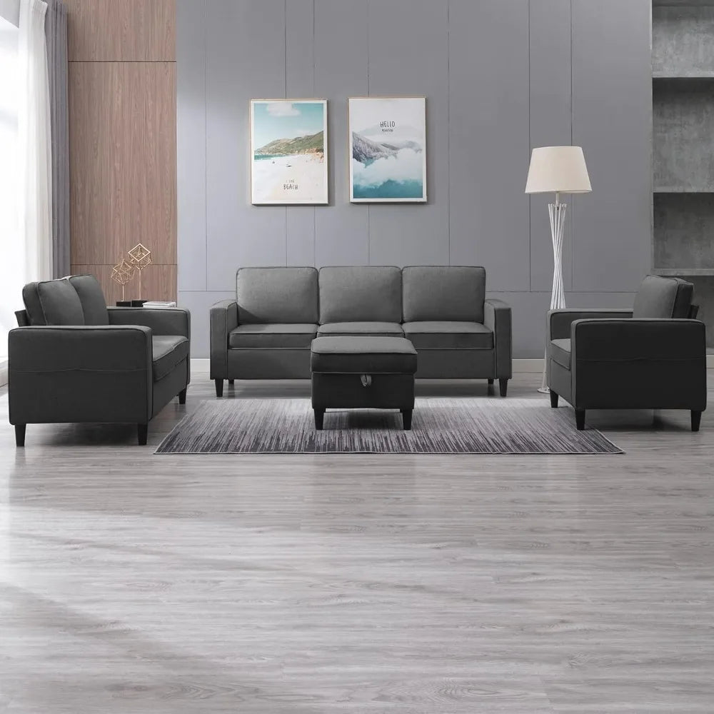 4 Piece Living Room Sofa Sets