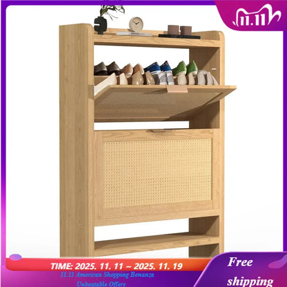 Thicken Rattan Shoe Cabinet