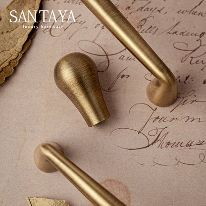 Solid Antique Brass Handle