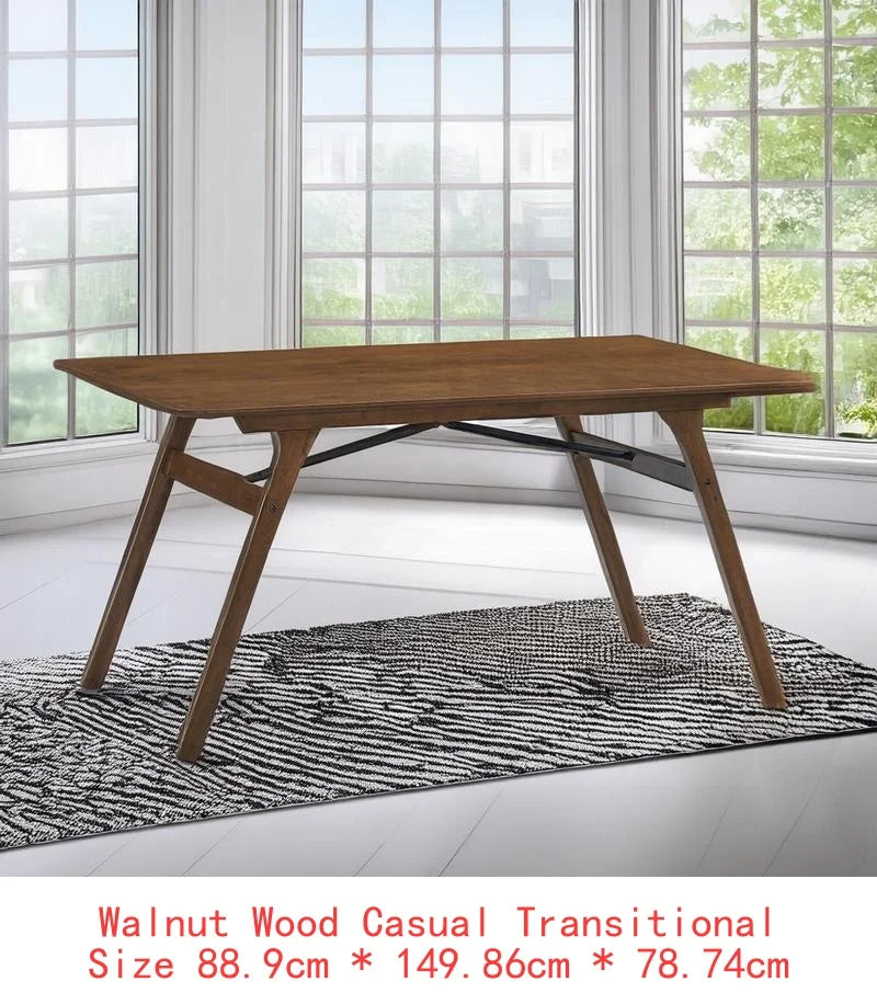 7-Piece Walnut Finish Dining Set
