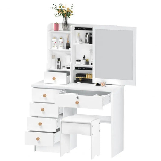 Makeup  Vanity Desk with Sliding Mirror