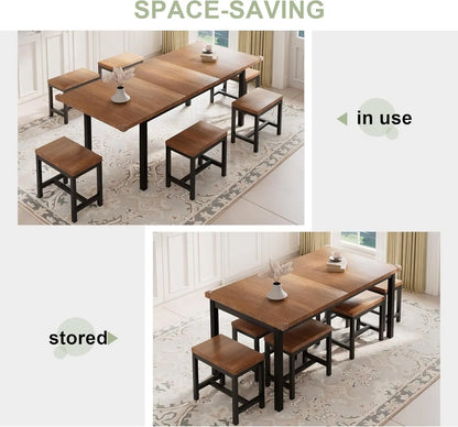 7-Piece Extendable Dining Table Set