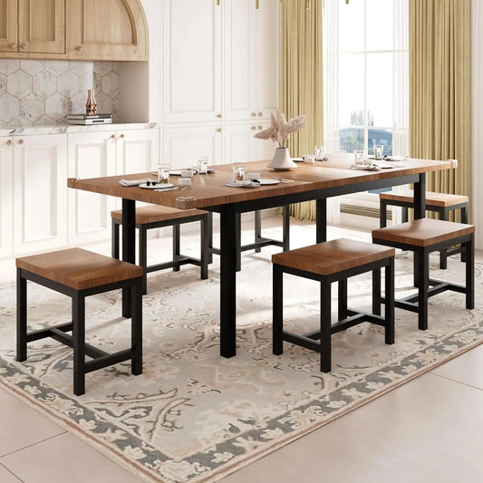 7-Piece Extendable Dining Table Set