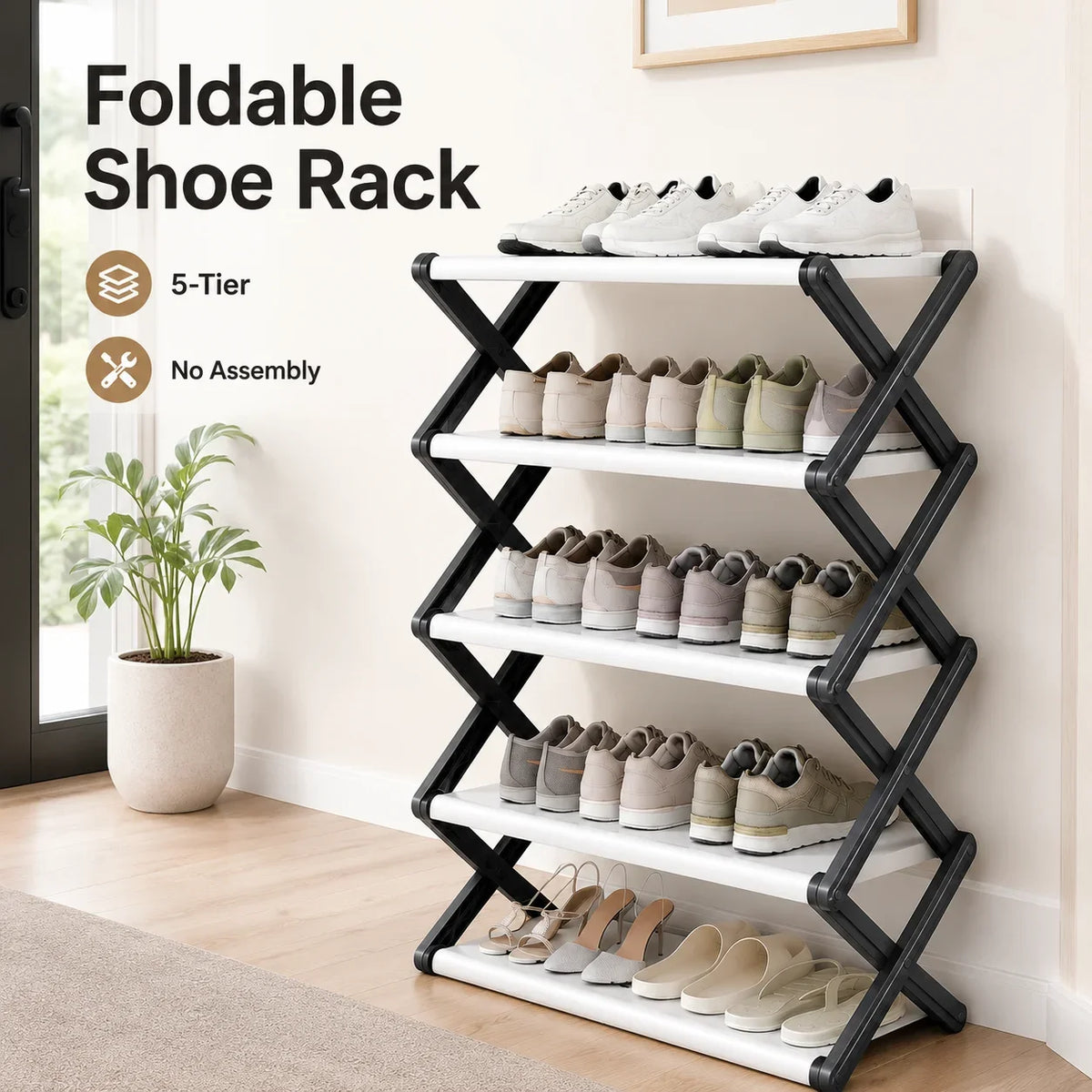 Foldable Shoe Rack