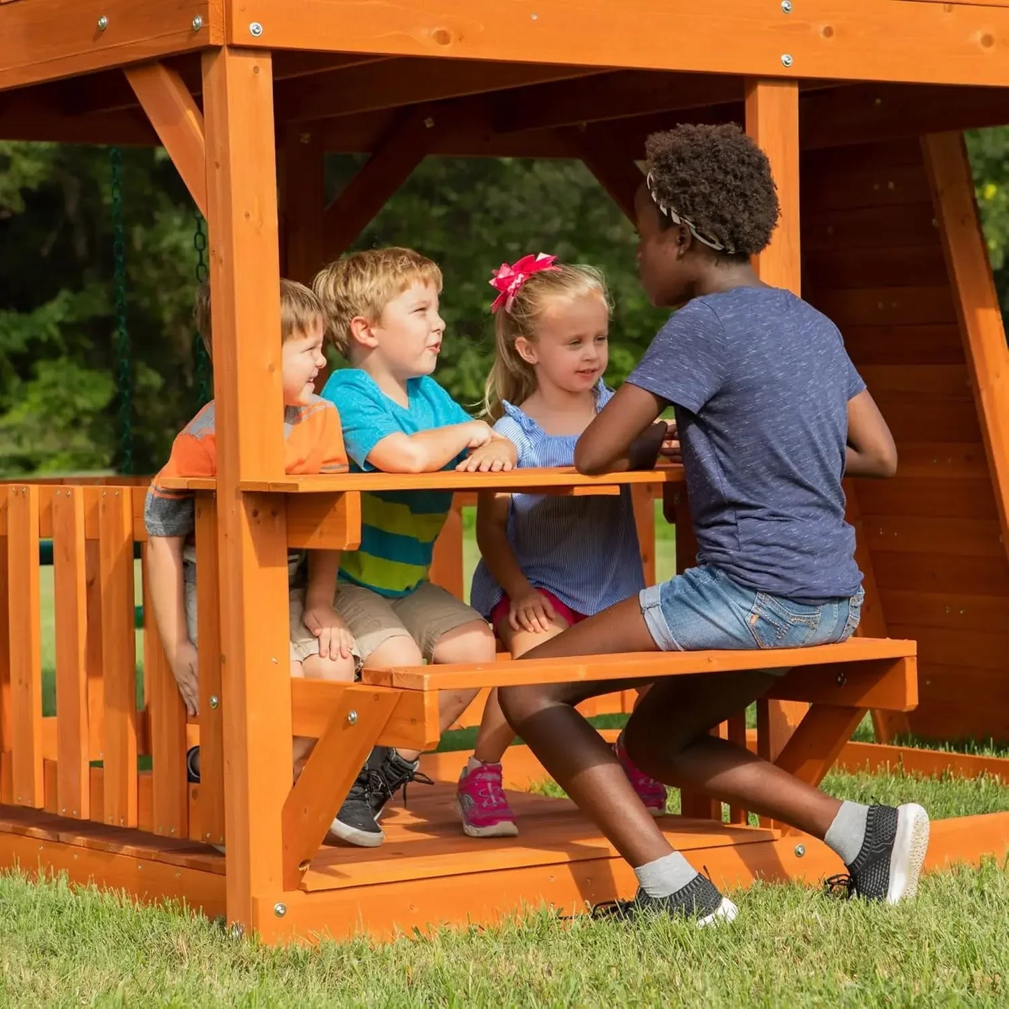 II Cedar Wood Swing Set