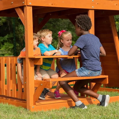 II Cedar Wood Swing Set