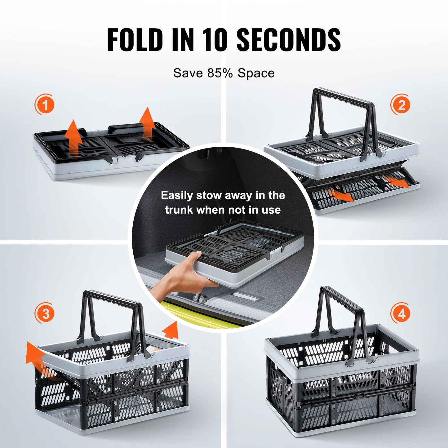 3pcs Foldable Storage Basket Collapsible