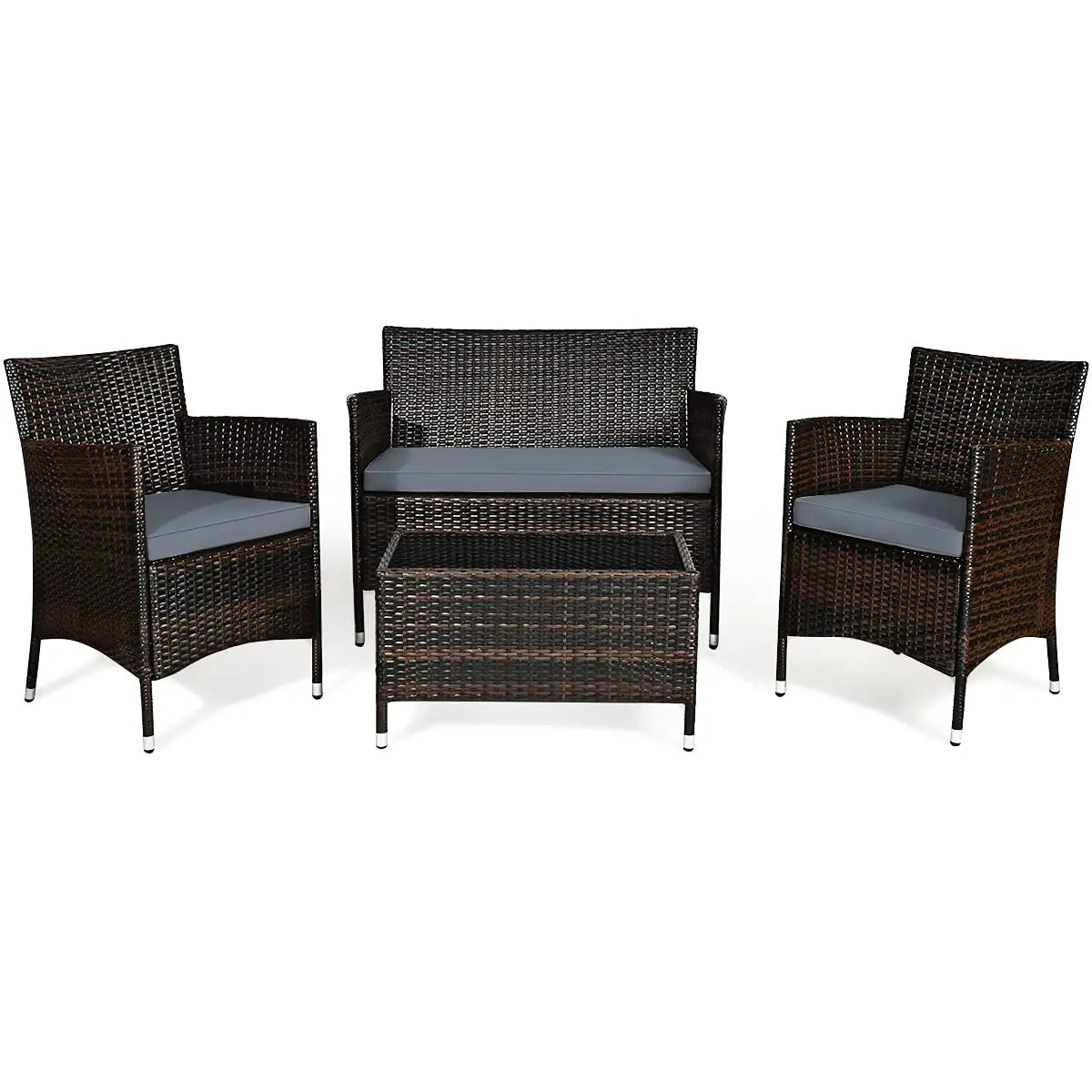 4-Piece Rattan Patio Set