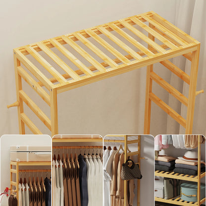 Heavy Duty Wooden Clothes Rack
