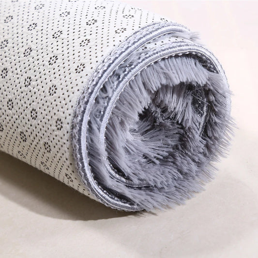 Fluffy Oval Plush Carpet