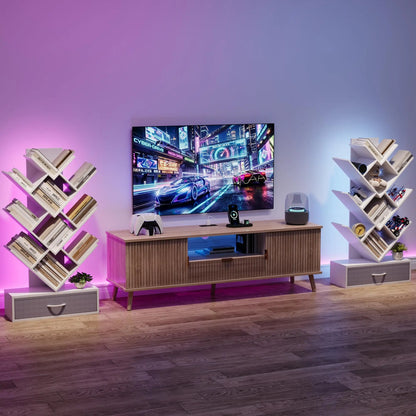 Tree Bookshelf with LED Lights