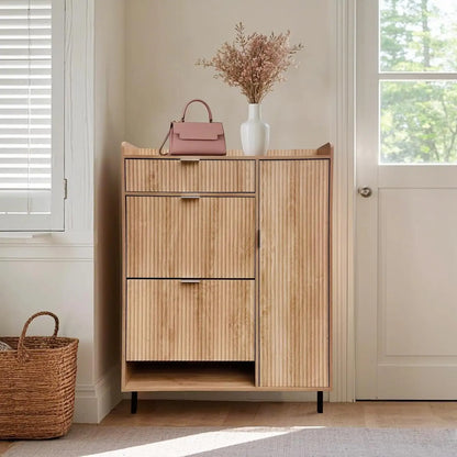 Storage Cabinet With Flip Drawers