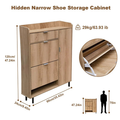 Storage Cabinet With Flip Drawers