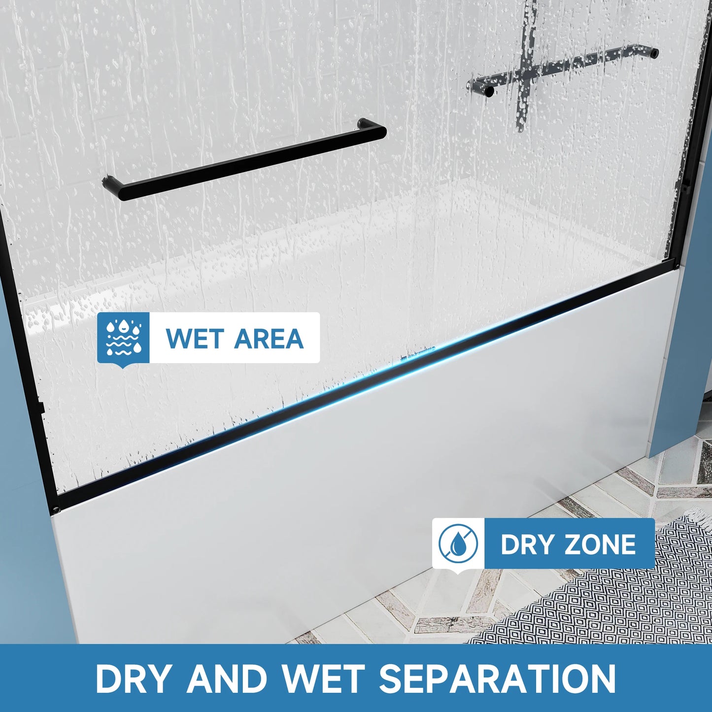 56-60"x57" H Tub Shower Door