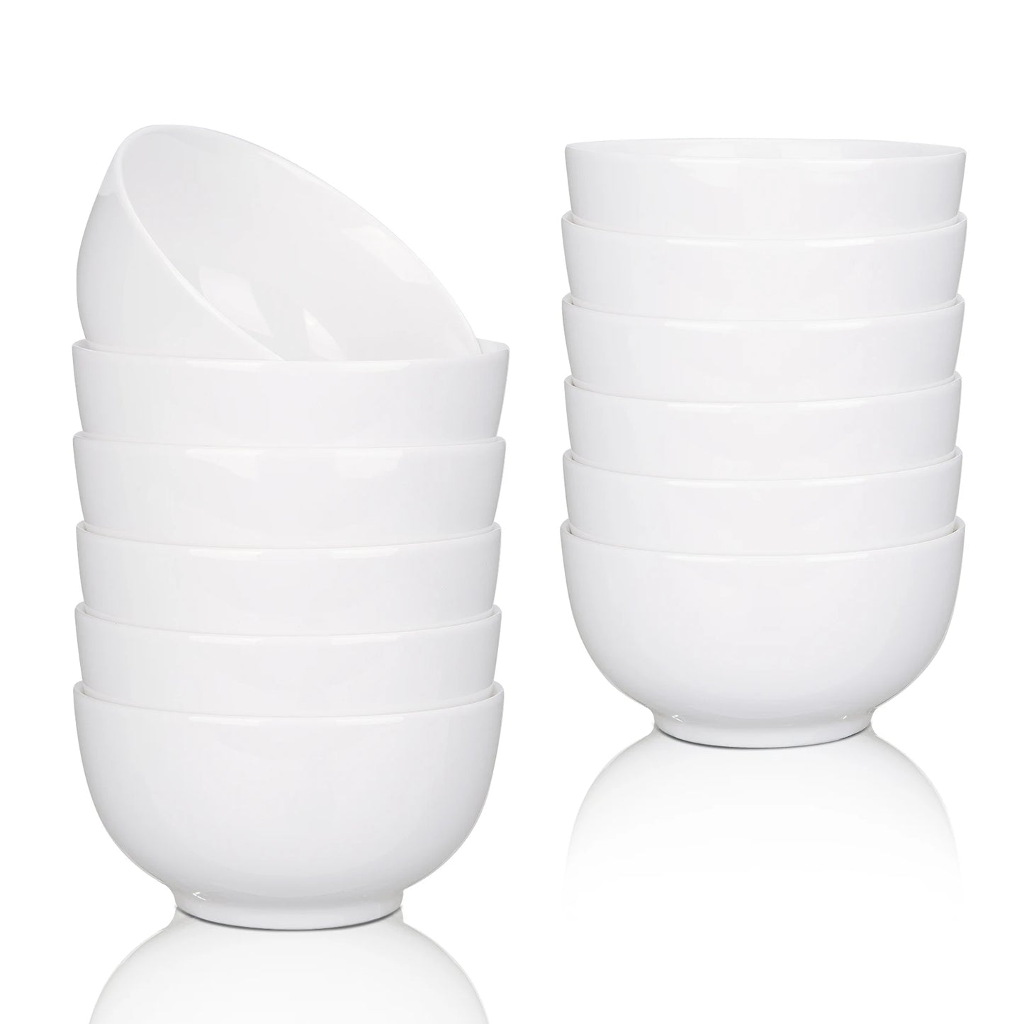 10 Ounce Porcelain Bowls Set 8 Pack
