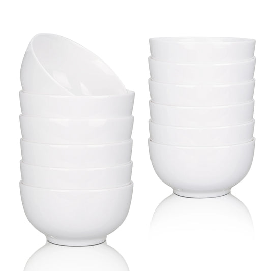 10 Ounce Porcelain Bowls Set 8 Pack