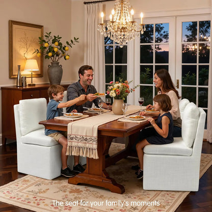 Set of 4 Dining Chairs with Casters