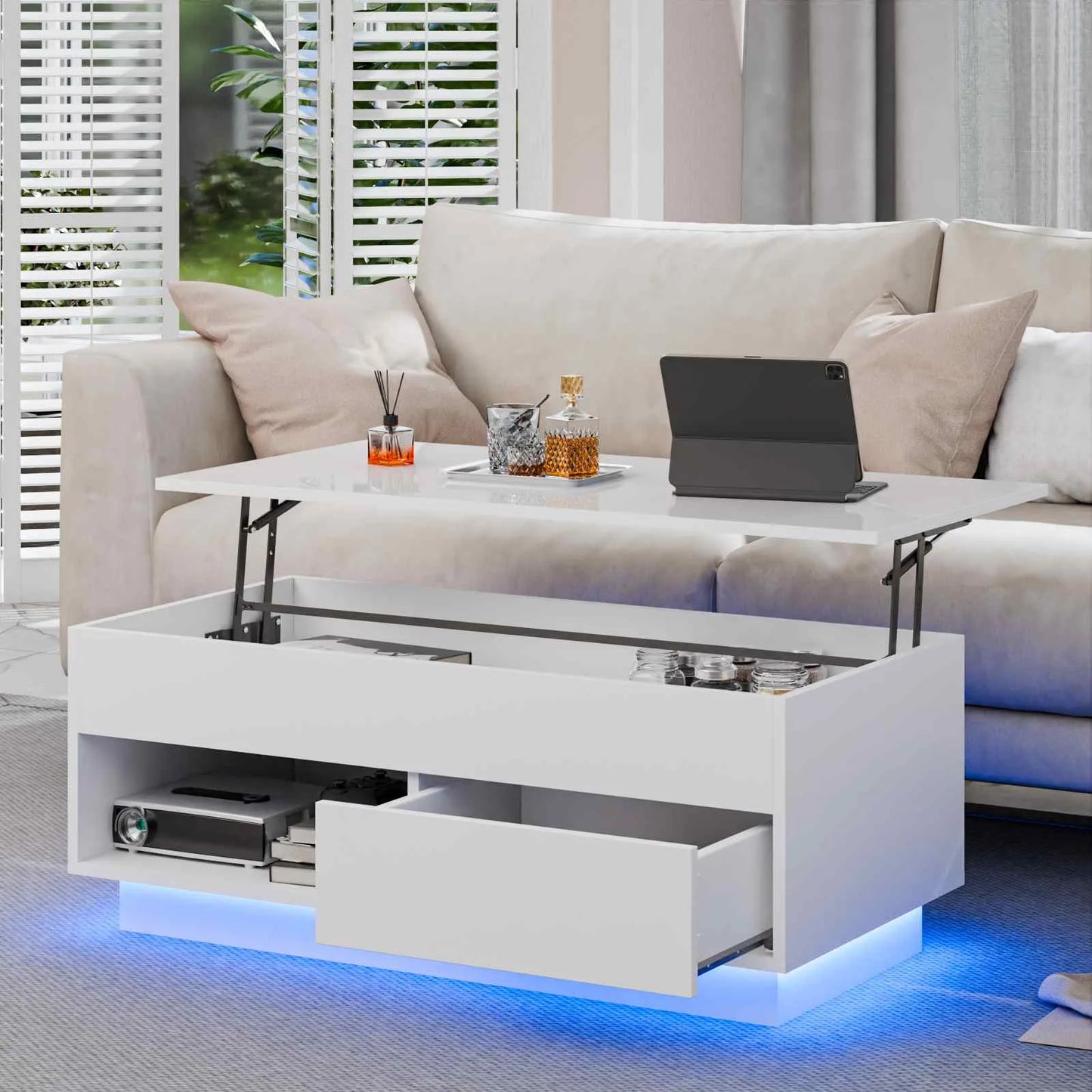 LED Lift Coffee Table
