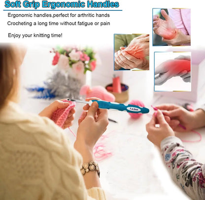27 PCS Ergonomic Crochet Hooks Set