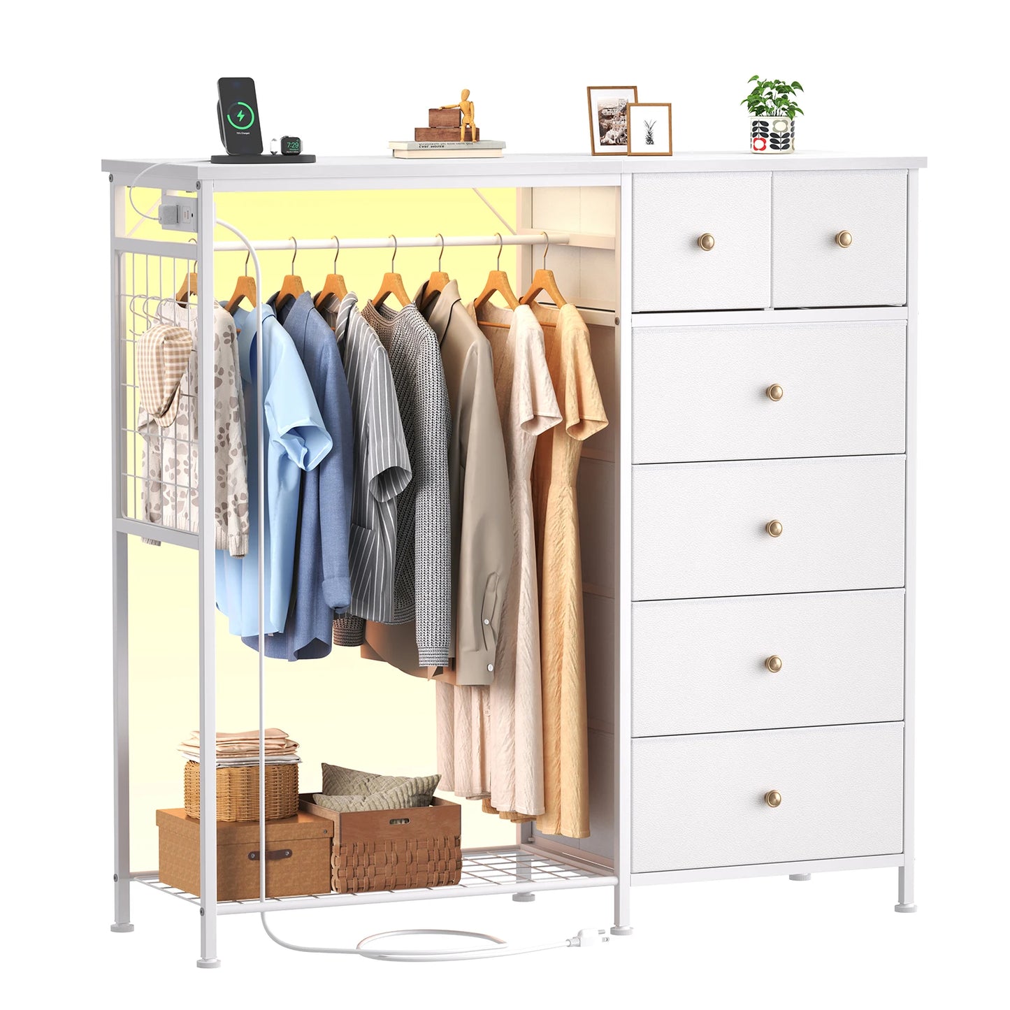 6 Drawer Fabric Dresser