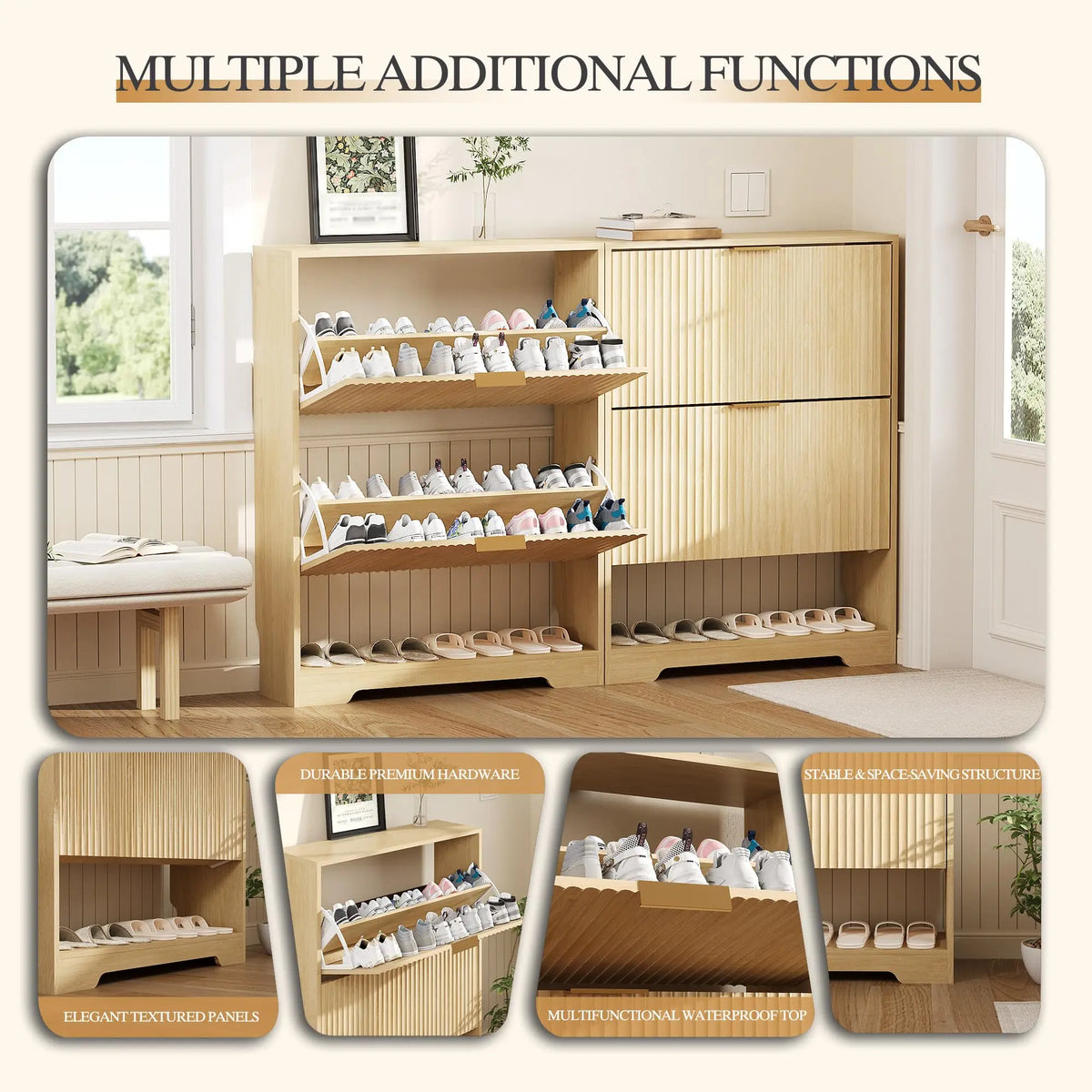 Narrow Shoe Storage Cabinet