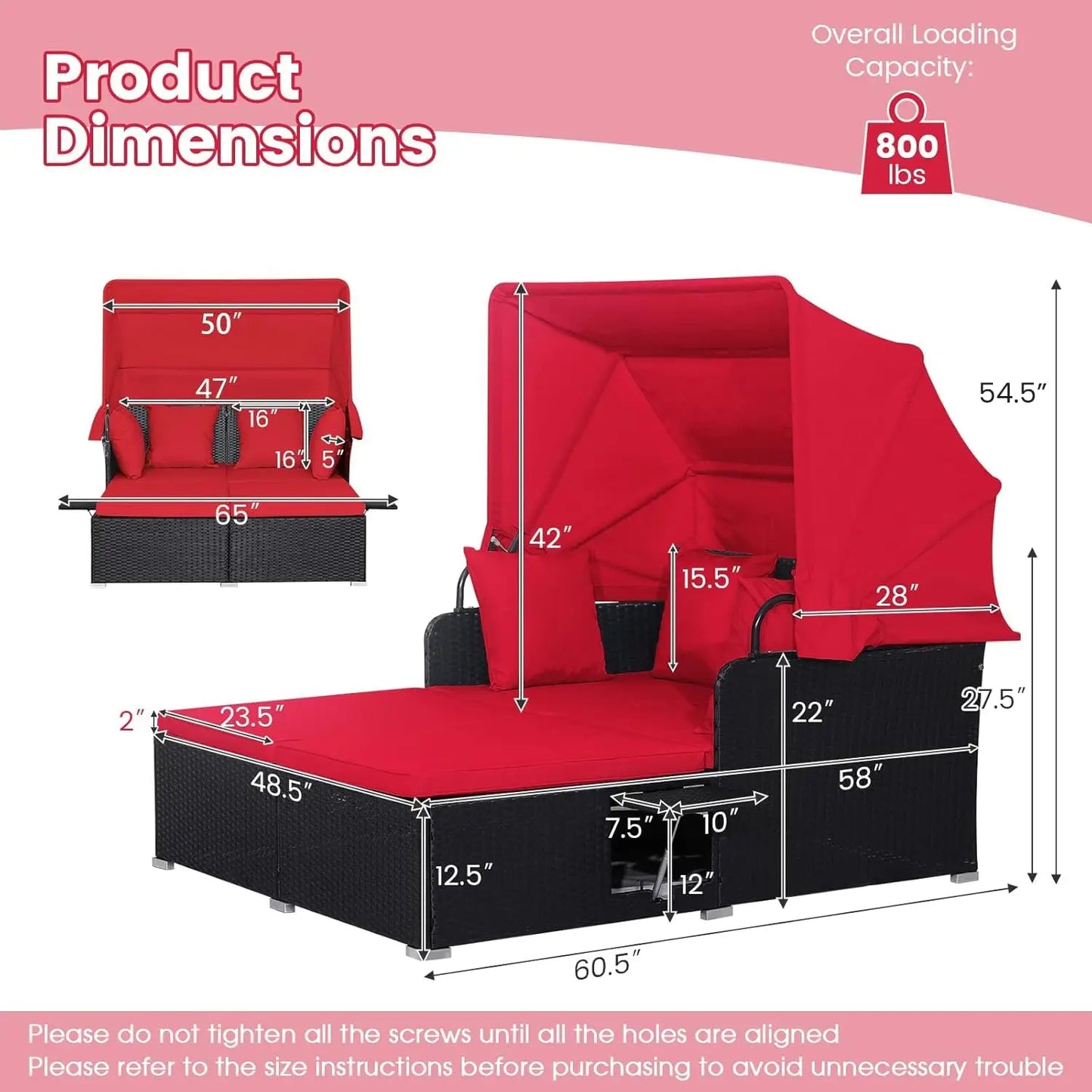 Outdoor Daybed with Canopy