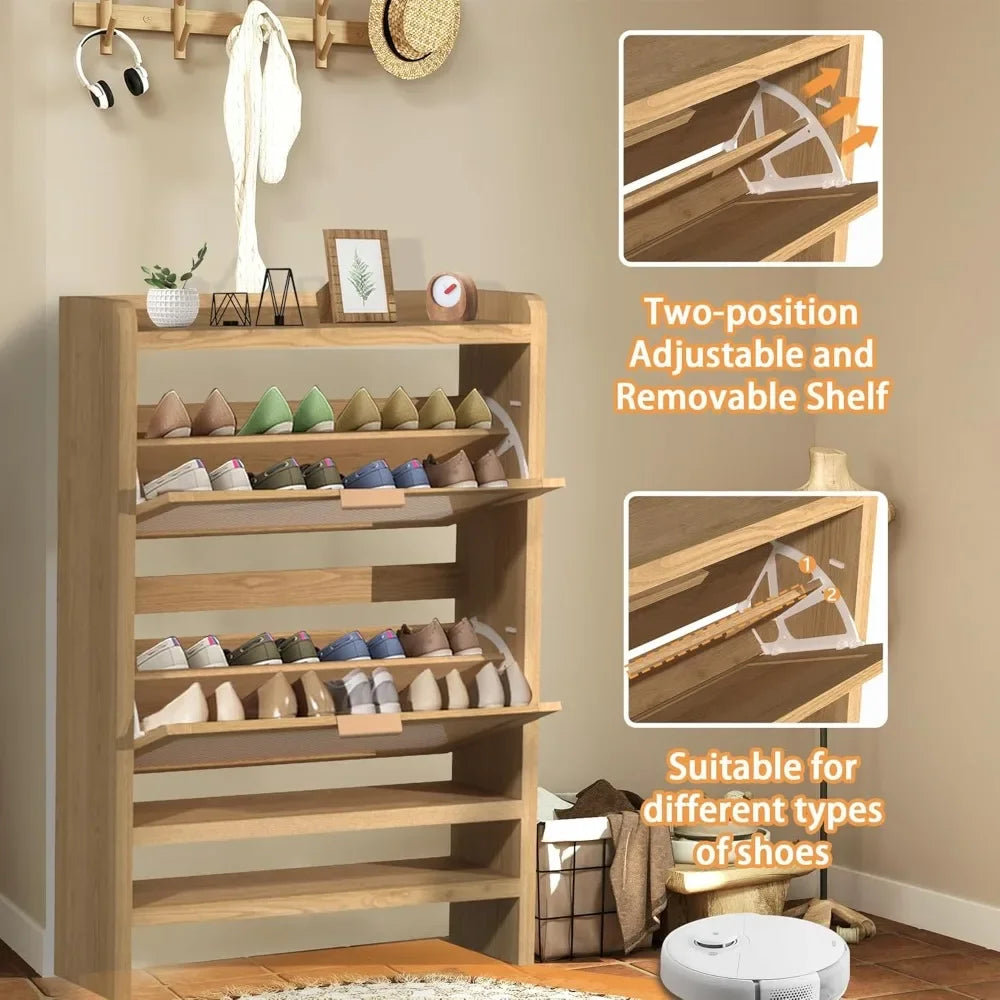 Thicken Rattan Shoe Cabinet