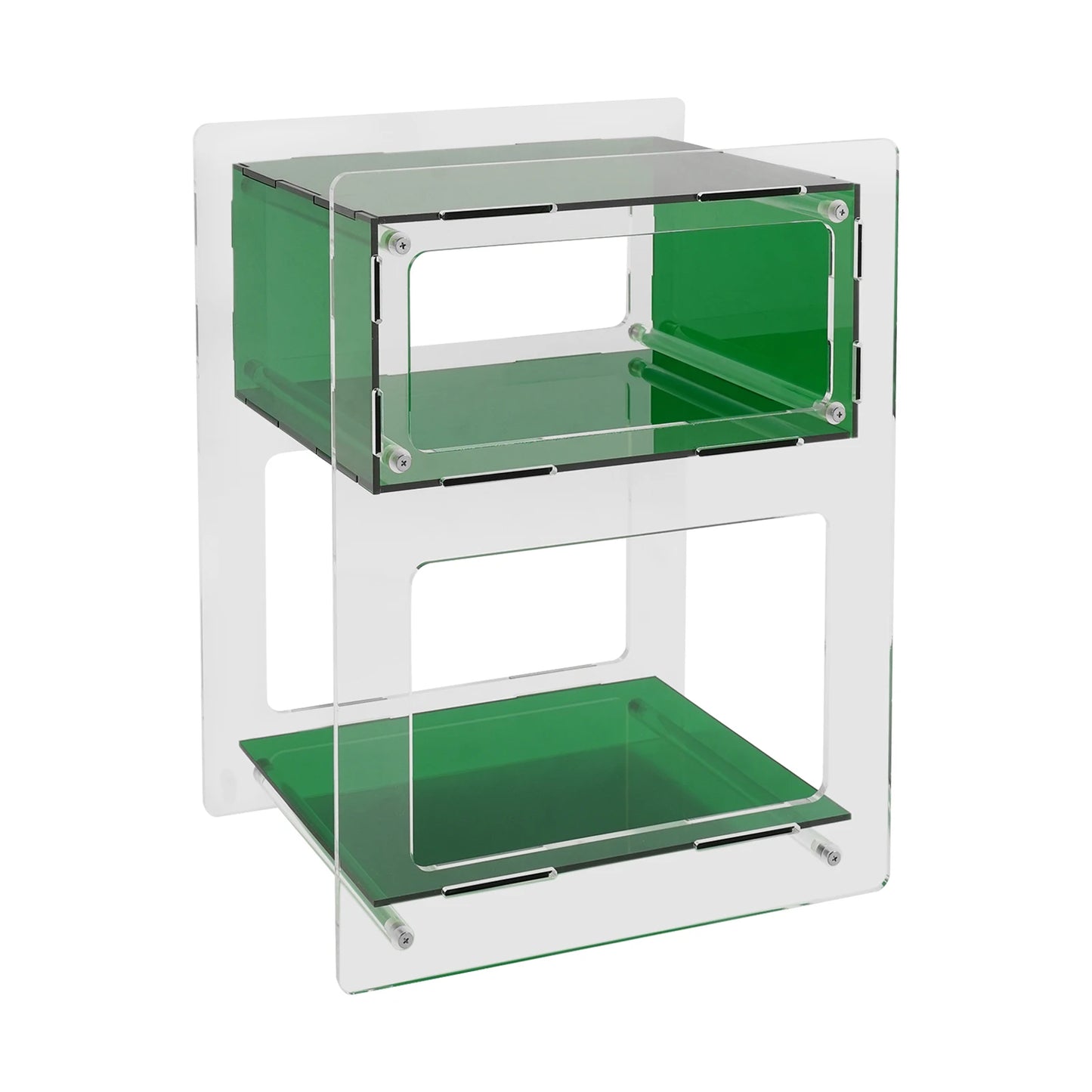 Polished Acrylic Nightstand Side Table