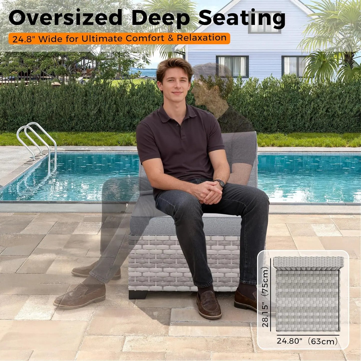 6-Seat Outdoor Wicker Set