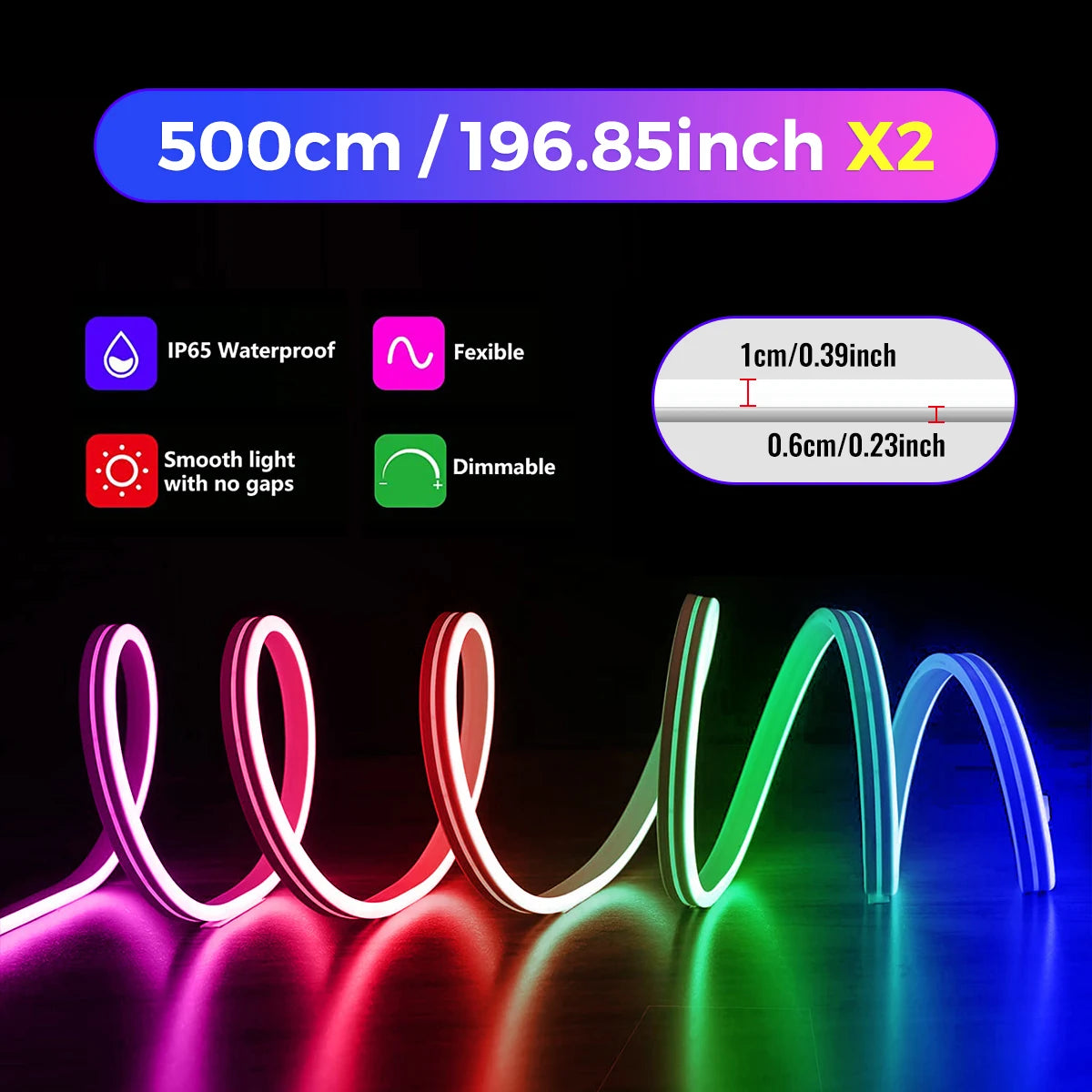10M/5M/3M Neon WIFI RGB Led