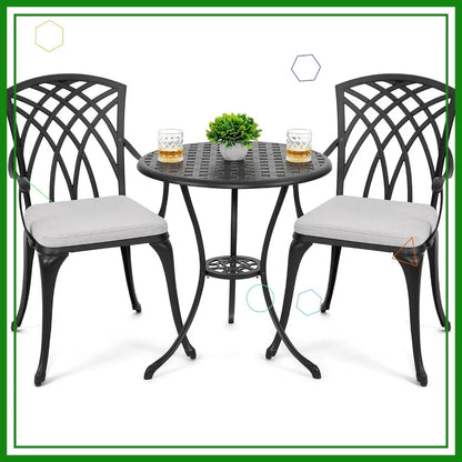 3-Piece Outdoor Cast Aluminum set