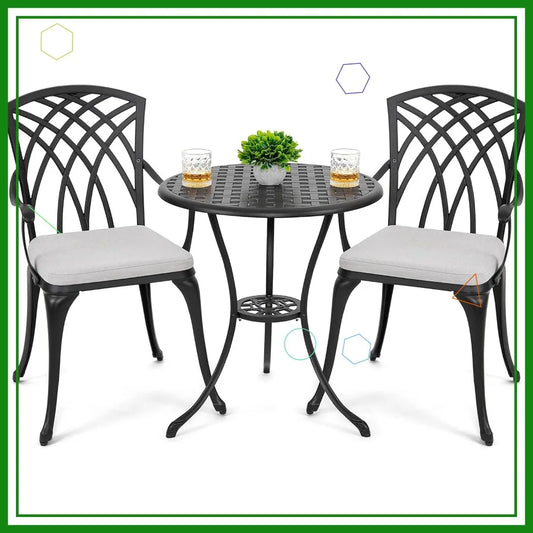 3-Piece Outdoor Cast Aluminum set