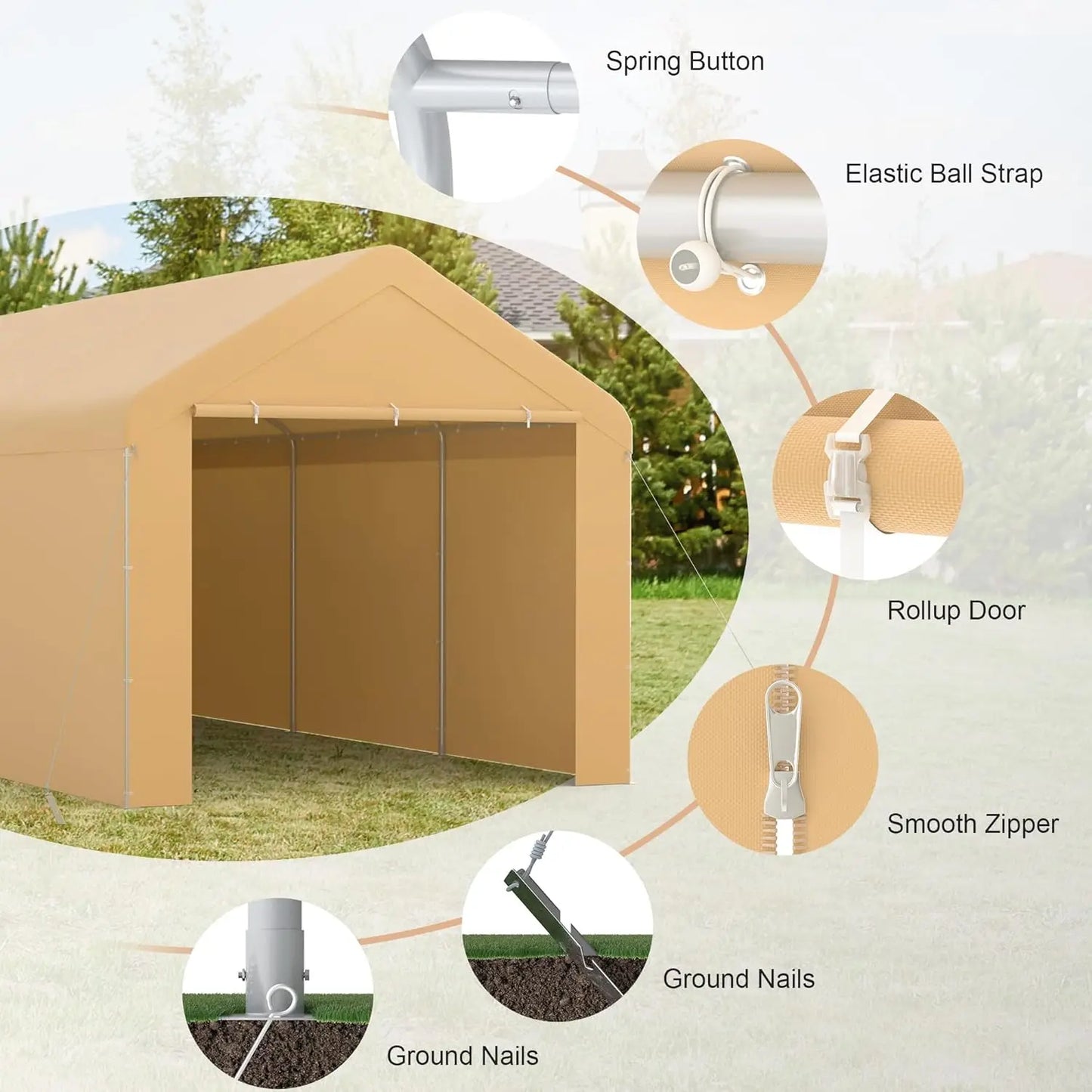 Carport 10'x20' Heavy Duty Canopy