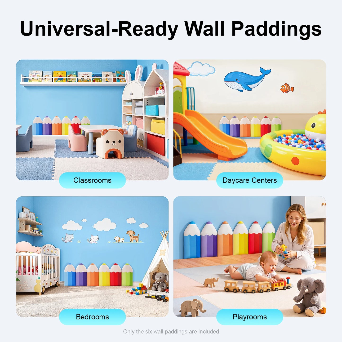 3D Pencil Wall Padding 6pcs