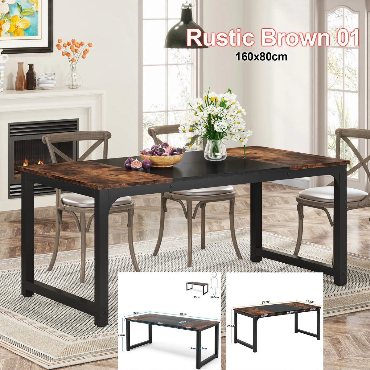 63"x31.5" Dining Table