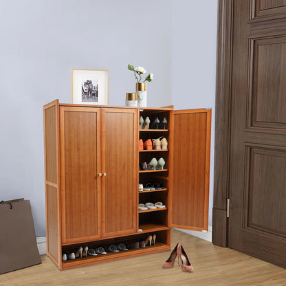 Natural Bamboo Shoe Cabinet