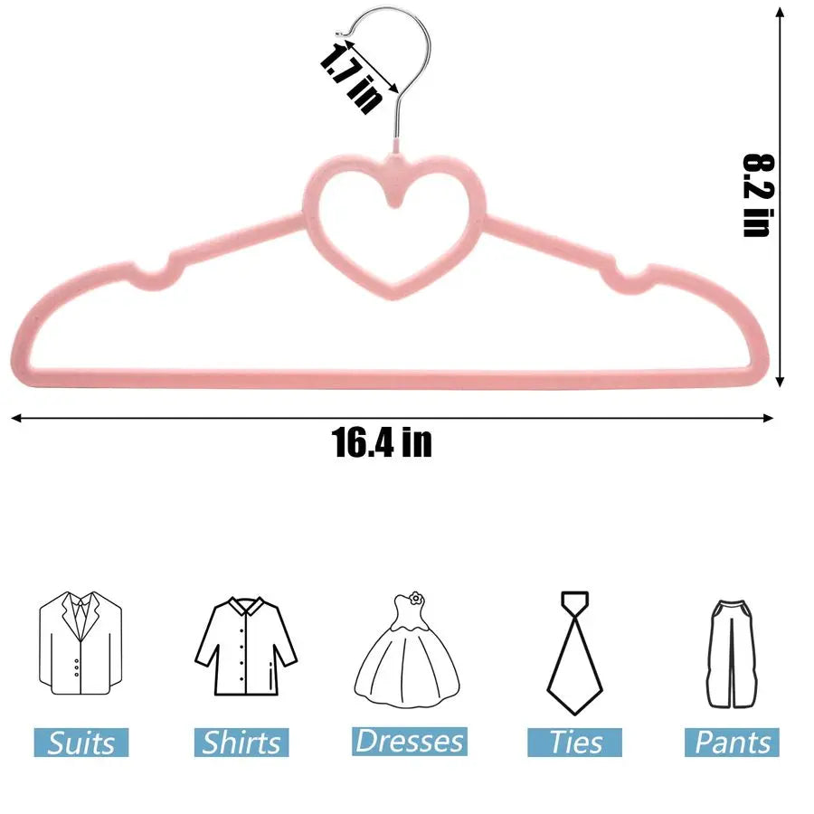 50 Pack Pink Velvet Hangers