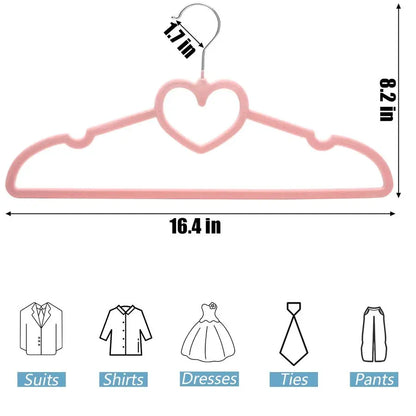 50 Pack Pink Velvet Hangers