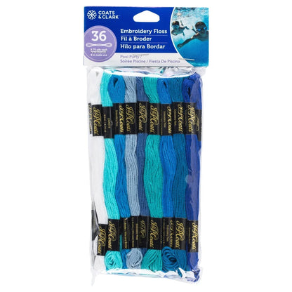 36 Skeins Blue Embroidery Floss