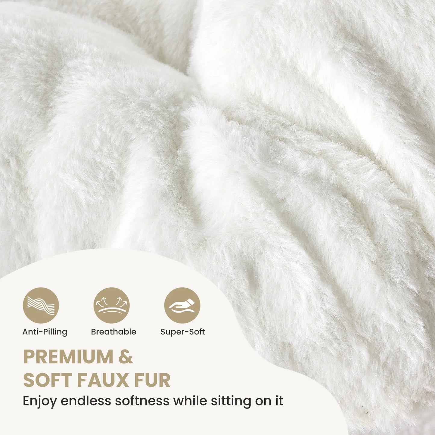 28IN Cozy Saucer Chairs Soft Faux Fur