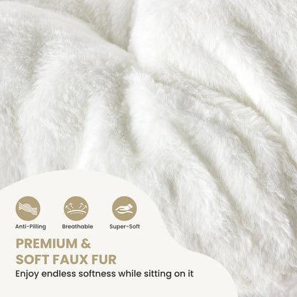 28IN Cozy Saucer Chairs Soft Faux Fur