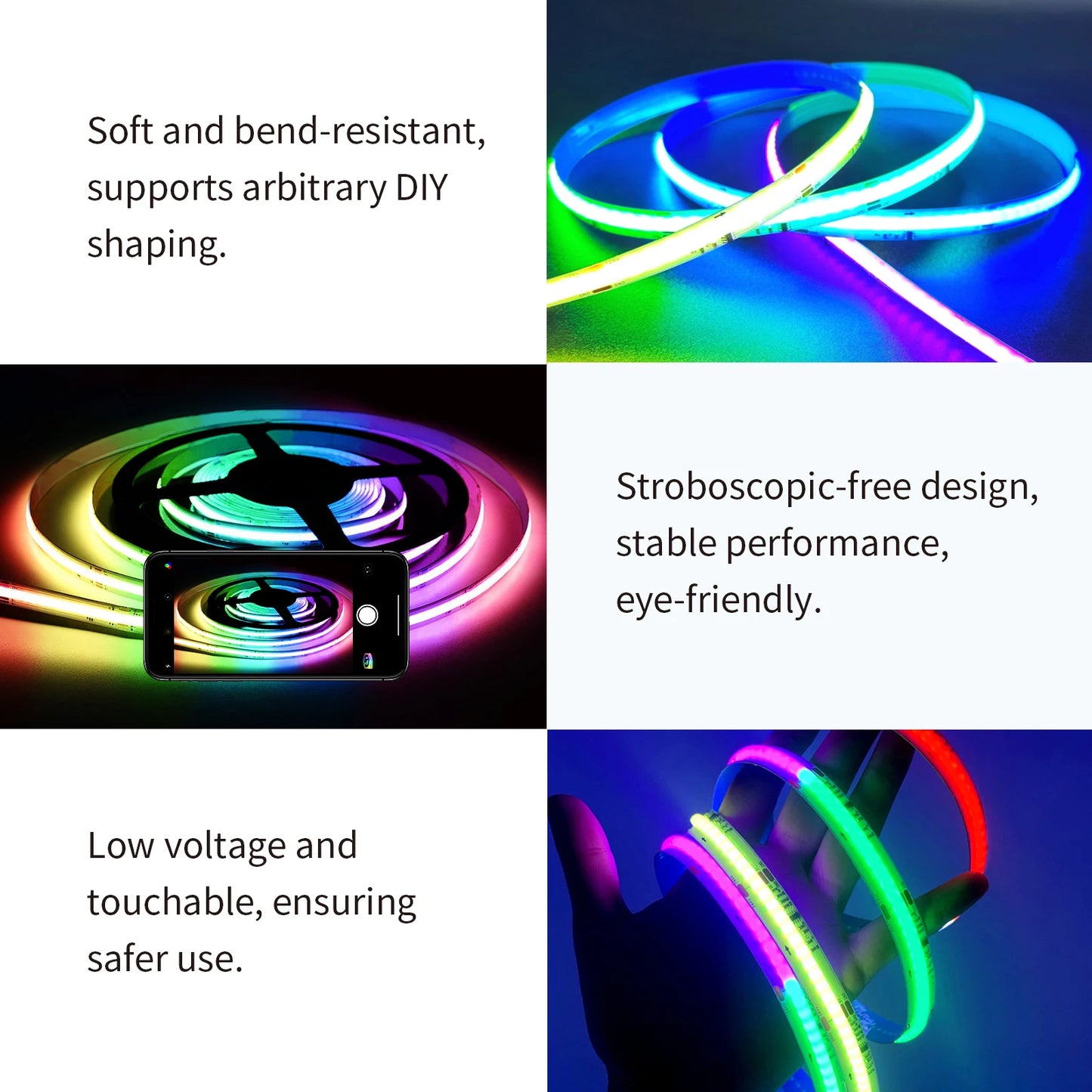 LED Strip Lights COB RGBIC 24V 6M/12M RGB