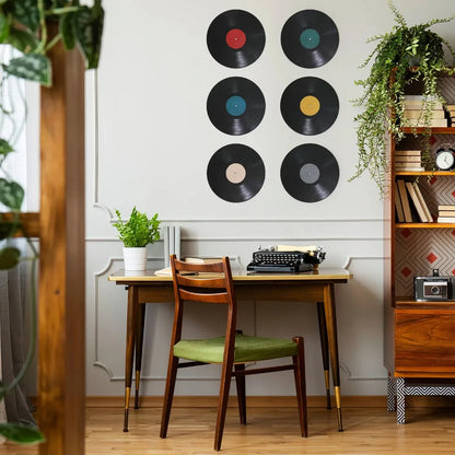 8Pcs Vinyl Record Wall Stickers