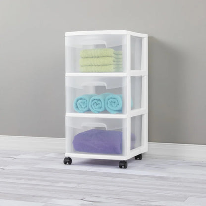 3 Drawer Plastic Storage
