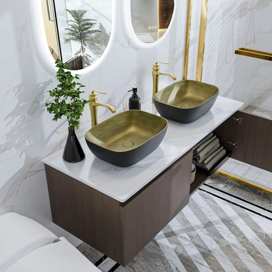 80/100/120CM Bathroom Vanity Sink Combo
