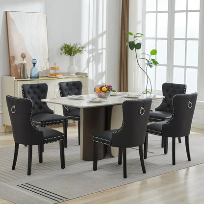 Leather Dining Chairs Set of 6